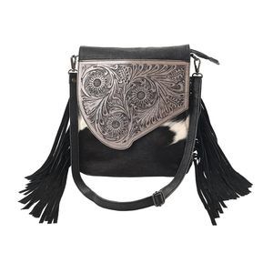 Sunset Star Western Crossbody Bag Real Cowhide Hairon Leather >:)